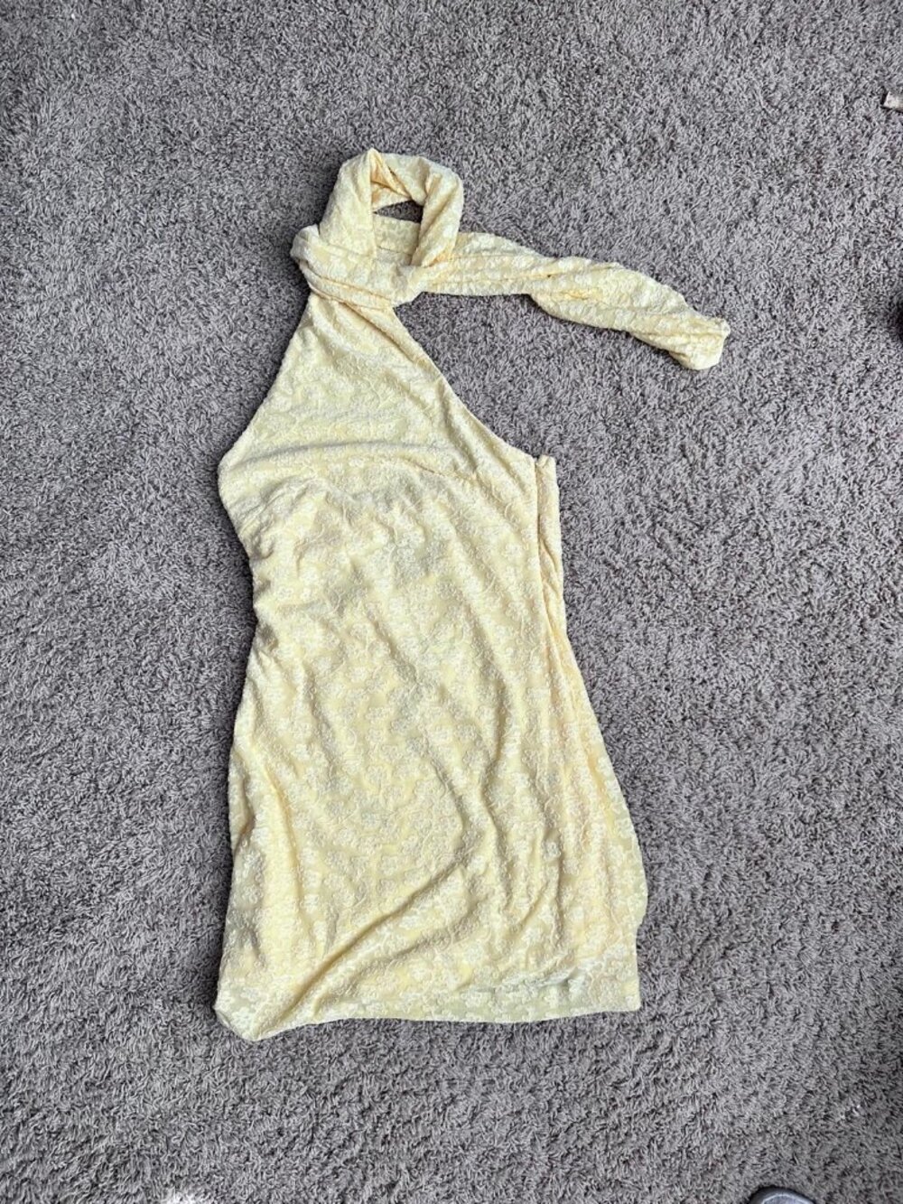 Hello Molly Yellow Mini Dress with Wrap Neck